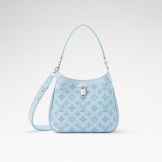 lv louis vuitton all around pm mahina couture perforated shoulder handbag #m28779